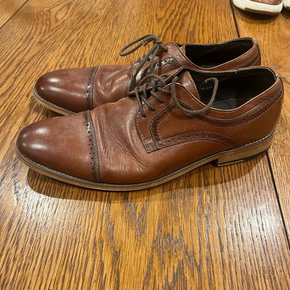 Stacy Adams Brown Leather Oxford Shoes Classic Design